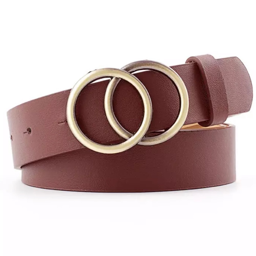Double circle brown belt